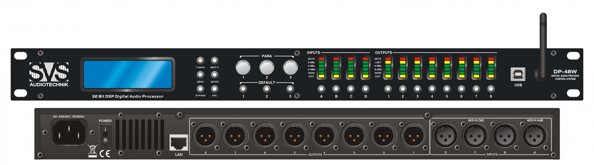 SVS Audiotechnik DP-48W Цифровой процессор: 4 входа 8 выходов в Татарстане
