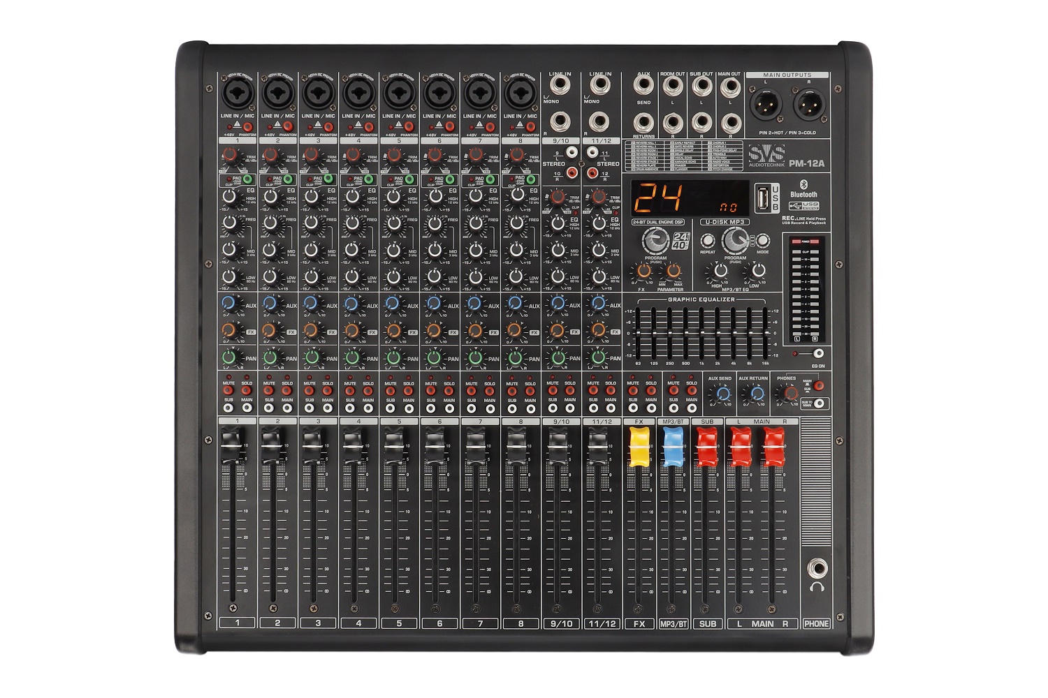 SVS Audiotechnik mixers PM-12A Активный аналоговый микшерный пульт, 12-канальный в Татарстане